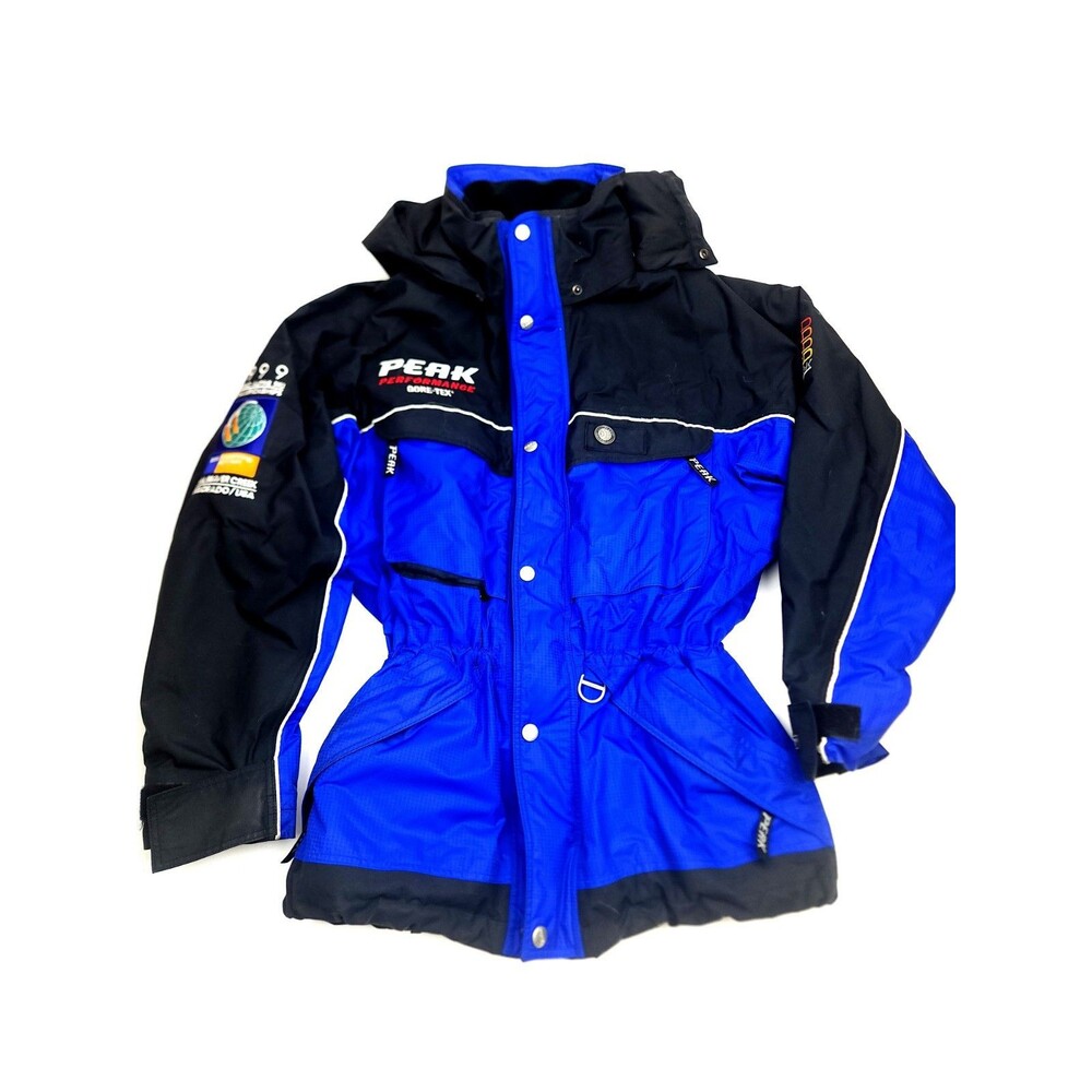 Vintage 1999 Peak Performance World Alpine Ski Coat XS Blue GoreTex Jacket